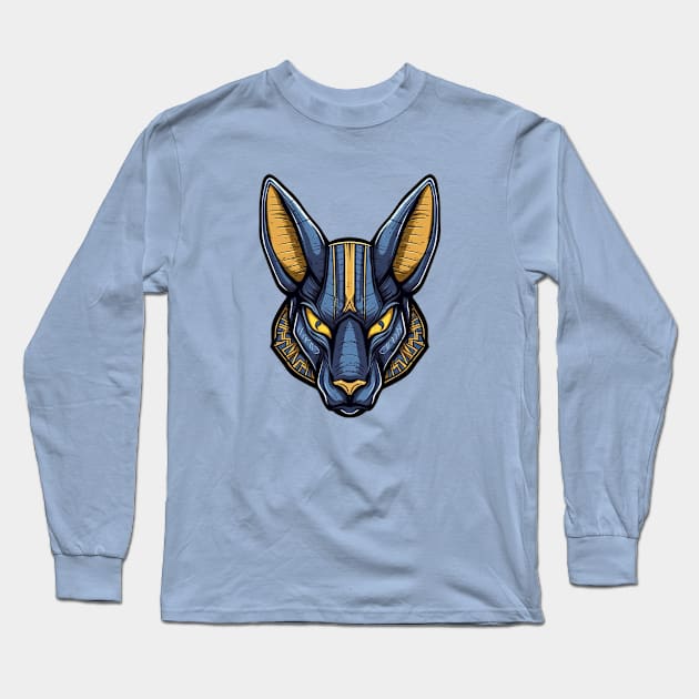 Anubis Logo Egypt God Long Sleeve T-Shirt by FrogandFog